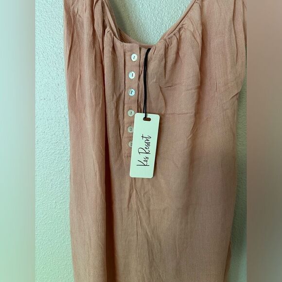Kos Resort Sleeveless Jumpsuit Blush Sz S - Picture 3 of 9